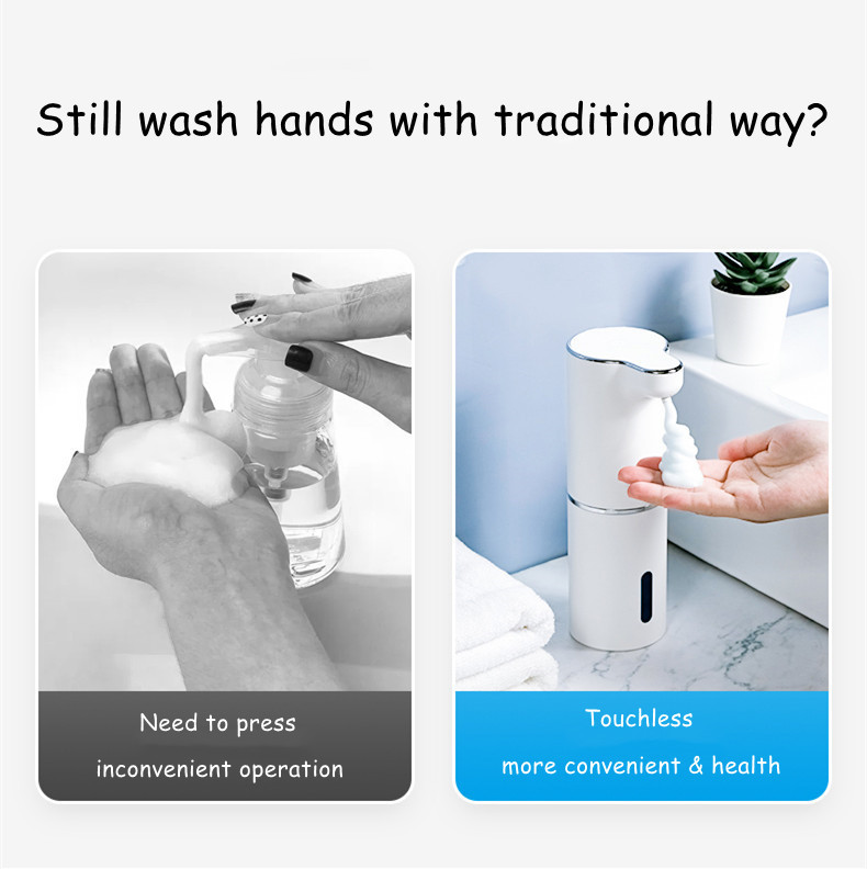 Plastic 10.14oz USB Automatic Soap Dispenser For Restroom