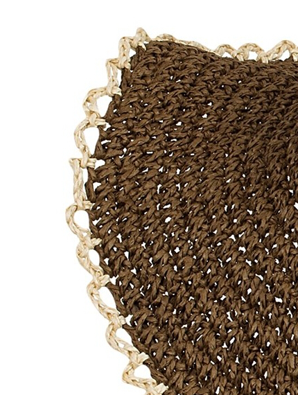 Crocheted Toyo Hat - Linen Bow