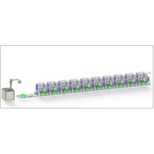 PET polyester strap winder working with robot arm