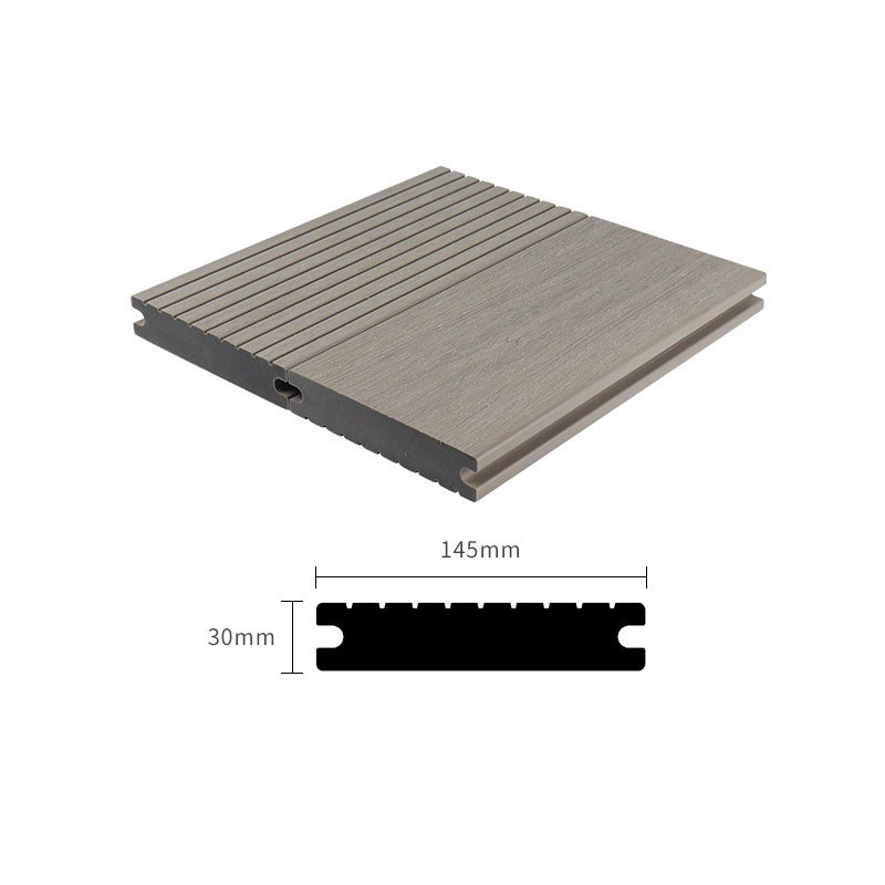 Gray Solid Wood Plastic Panel Board Anti - Corrosion Moisture - Proof Courtyard Decor 145x30mm