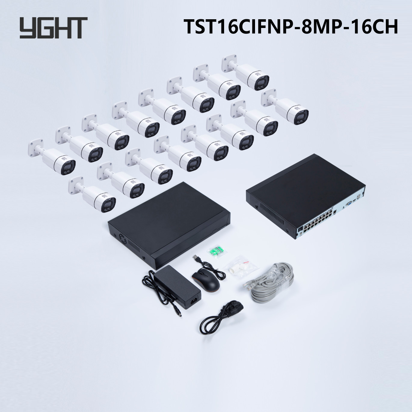 16CH 8MP Security cCTV POE Camera Kit NVR 4K HDMI AI IP Cameras Smart Detection