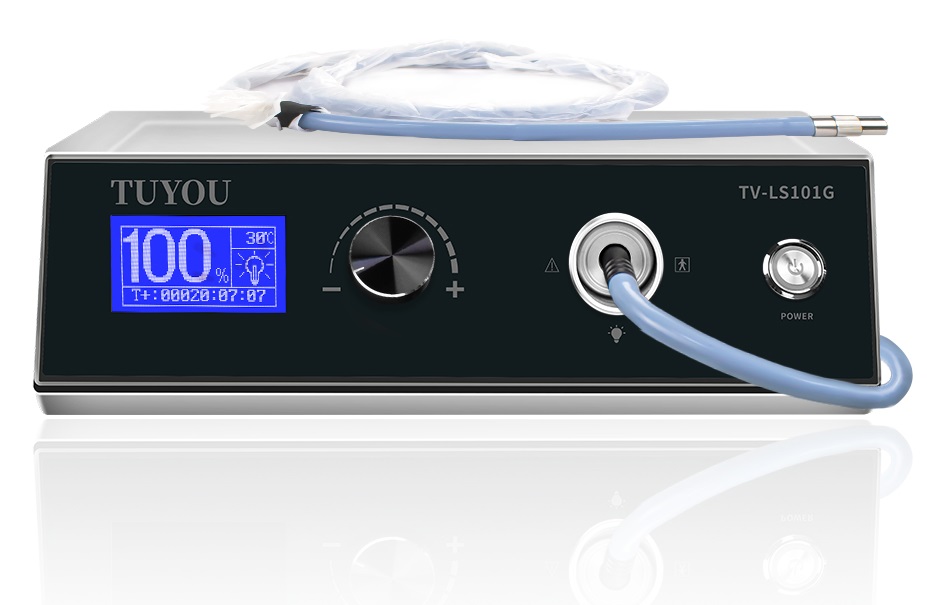 120W Endoscopy Surgery LED Medical Cold Light Source With Endoscope Optical Fiber Cable