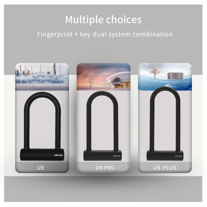 U9 Motocycle Bick U Lock Fingerprint Smart Lock Waterproof