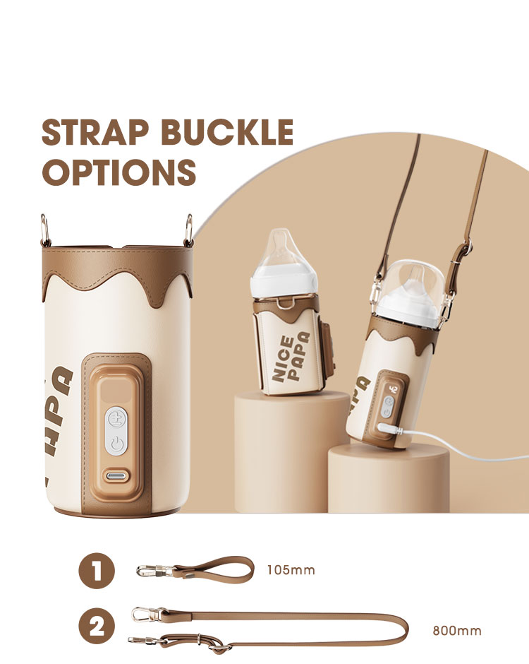 PU leather Electric Baby travel milk warmer Quick Temperature Heating Sleeve Cover 18w