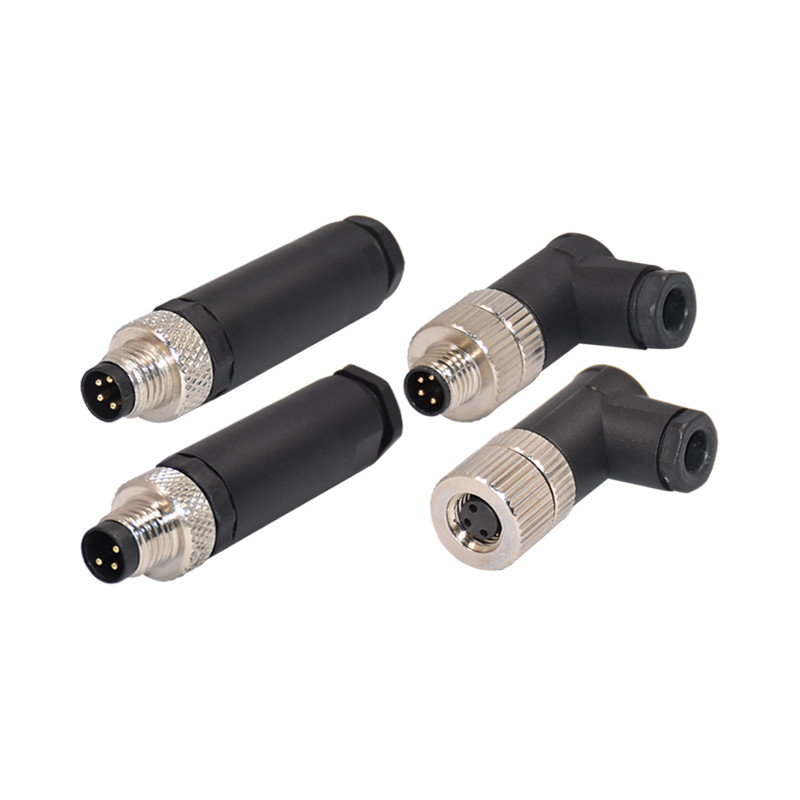 Assembly Straight 3pin M8 Waterproof Female Sensor Connector For Automation Machines