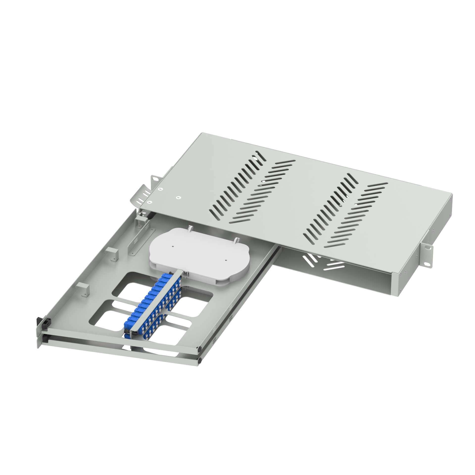 24 Ports LC UPC Swing Type Fiber Optic Patch Panel for Sub Optic Distribution Frame