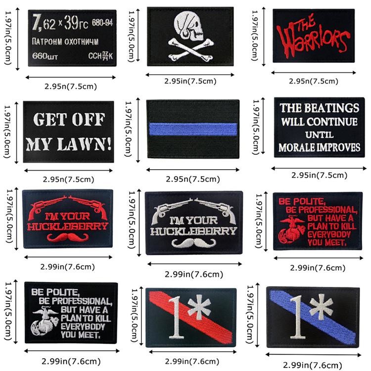 Heat Cut Merrow 7.6cm Tactical Patch Velcro Sew On Backing Badges