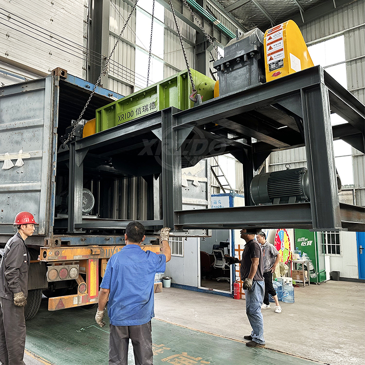 Dual Shaft Aluminium Can Shredder Crushing Industrial Shredder For Metal