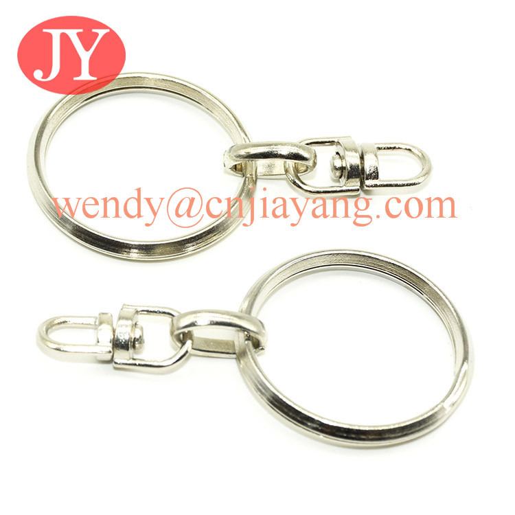 jiayang Top quality Standard Split Key Rings with snap hook