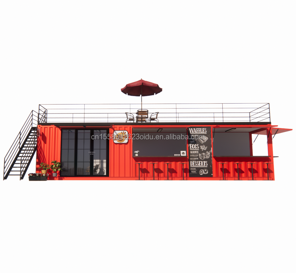 Shop 20ft 40ft Container Store Expansion Booth Design Your Own Outdoor Coffee Shop with Aluminum Alloy Windows