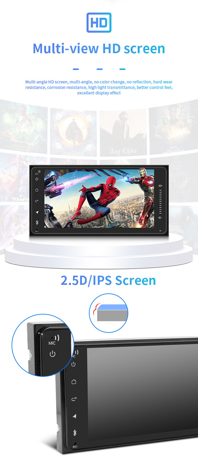 CE Universal Android Intelligent Car Navigation System With 1080P Screen WiFi Car Multimedia For Toyota
