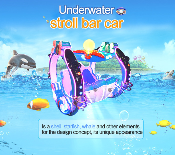 Double 360 Degree Rolling Car Amusement Park Rides Le Bar Happy Car