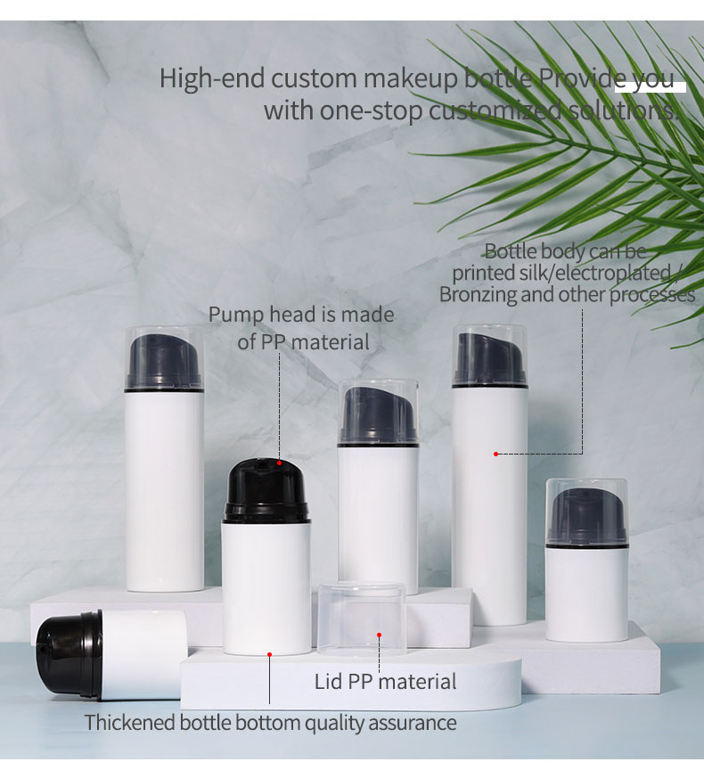 PP Mini Cosmetic Bottles Customized Empty Airless Pump Bottle For Skincare