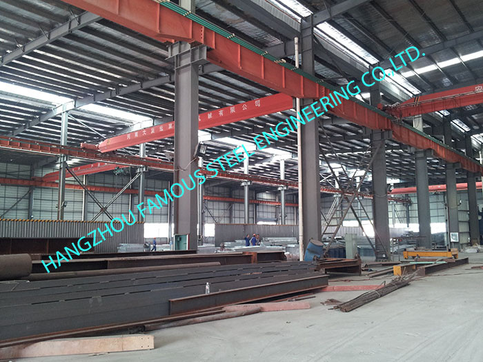 Metal Customized Prefab Industrial Steel Buildings Easy Erection With C Purlins