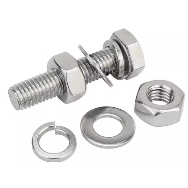 M5 M6 Stainless steel hexagon heavy Metal bolt and nut washer SUS304 SUS316 A2