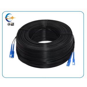 China G657A2 Pre-Connectorized FTTH Drop Cable – SC/UPC LSZH Sheath Dual Steel Wire Low Loss on sale