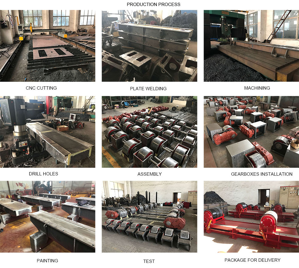 Bolt Adjustment Conventional Pipe Welding Rollers 40 Ton Load Capacity