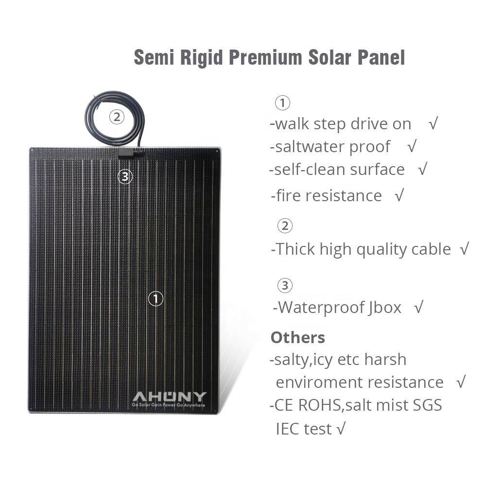 Waterproof Solar Energy Panel Walkable Mono 190 Watt Solar Panel For Rv