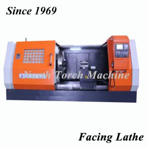 Flat Bed CNC Lathe Machine , Metal Turning Lathe Mill Cylinder Use