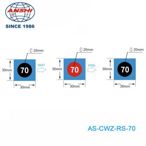 Reversible Temp Indicator Stickers 70℃ 158℉ High Temperature Indicator Stickers