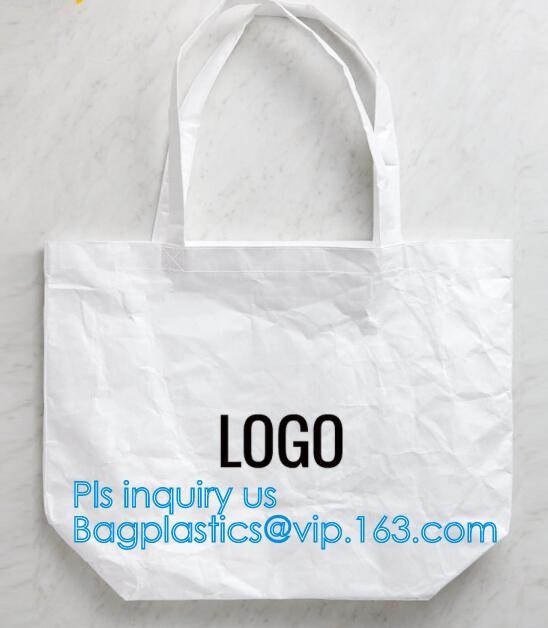 Custom Tyvek Paper Zipper Cosmetic Makeup Bag With Leather Handle,untearable tyvek zipper cosmetic bag,Environmentally f