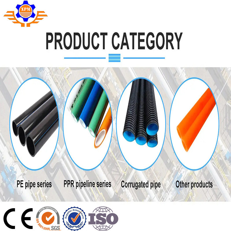 Gas Water 4 To 9m/Min PE Pipe Extrusion Line Single Screw Compounding Extruder