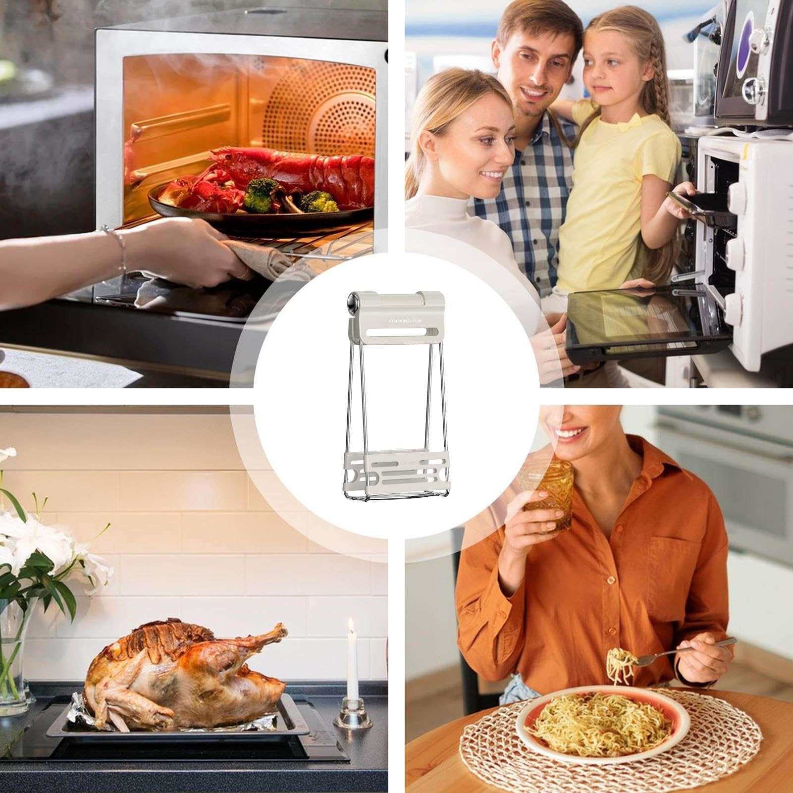 Plate Lifter Steamer Plate Gripper Tongs Stainless Steel Bowl Clip Holder