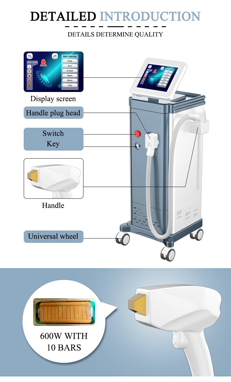 New Arrival 2000W laser price hair removal machine / 808 diode laser hair removal machine LF-648B