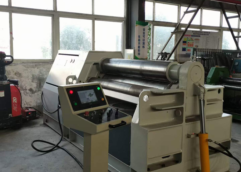 CNC Hydraulic 4 Rollers Plate Rolling Machine 20x3000 Carbon Steel Metal Sheet