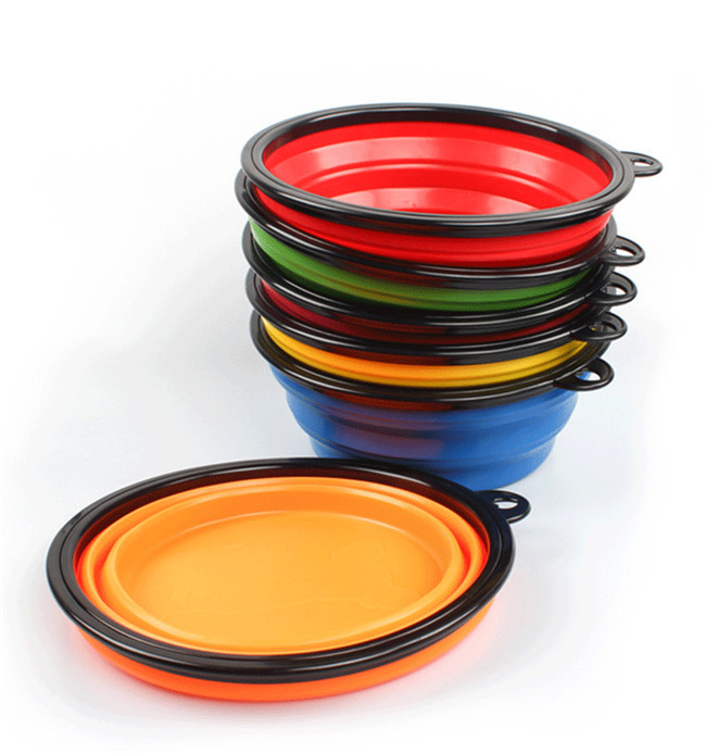Portable 80g Pet Feeder Bowl 13cm Collapsible Water Bowl