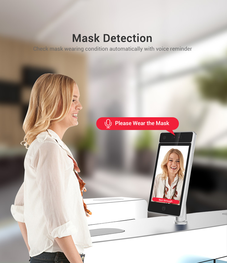 Multichannel Non Contact Temperature Scanner , Android AI Thermal Camera Access Control