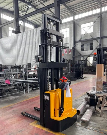 Electric Pallet Stacker Walkie Forklift with 550/680mm Fork Width 24/80ah