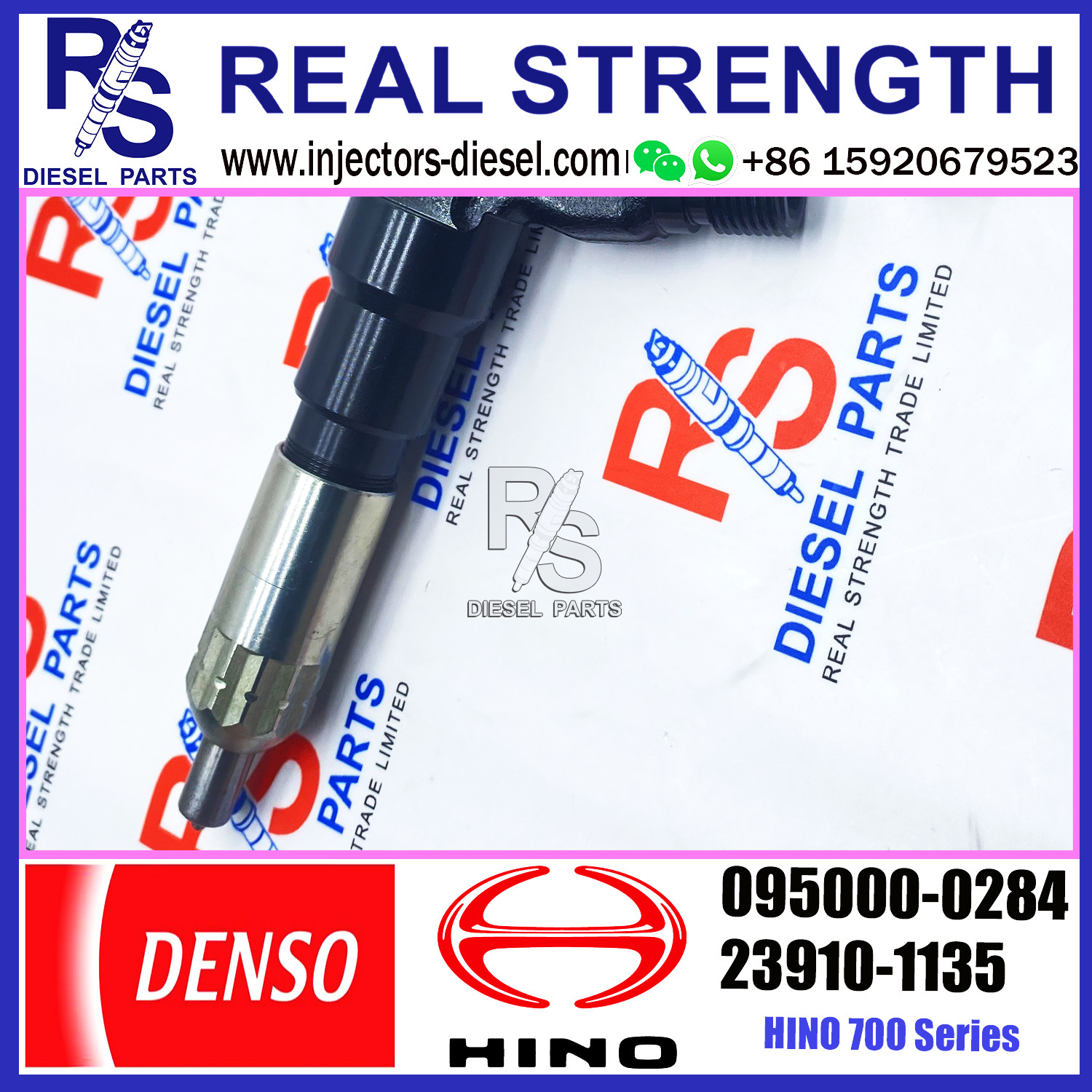 Diesel Fuel Common Rail Injector 095000-0280 095000-0281 095000-0283 095000-0284 For HINO 700 Series 29310-1135