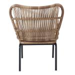 5cm Thickness Cushion 3 Pieces Garden Rattan Leisure Chair Set
