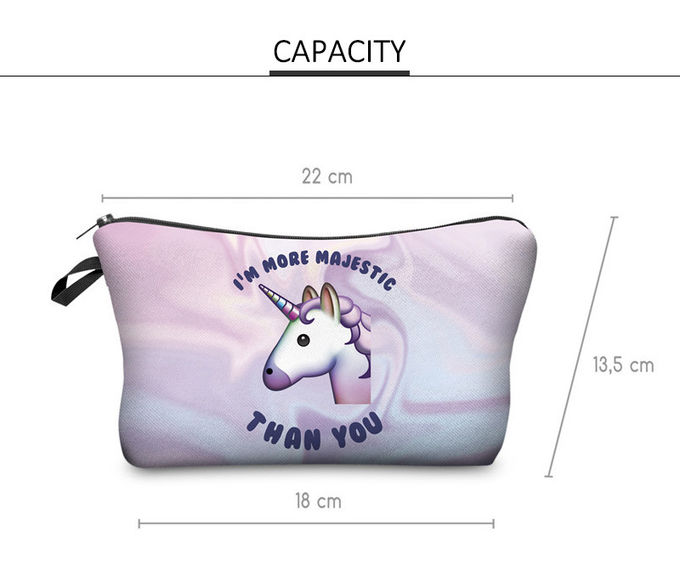 Custom Travel Essential Unicorn Print Waterproof Toiletry Wash Bags