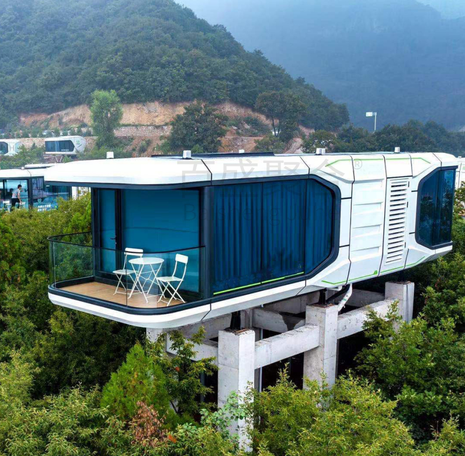 Villa Landscape Decoration Prefab House with Modular Container Home and Space Bed