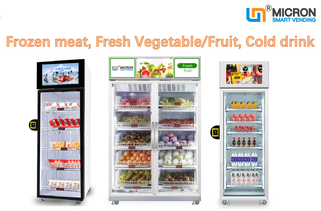 smart fridge vending machine with credit card reader sale vegetable,fruit,frozen meat
