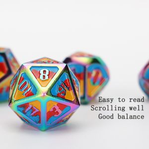 Custom metal and plastic dice D20 game D & D polyhedron DND dice set RPG dice