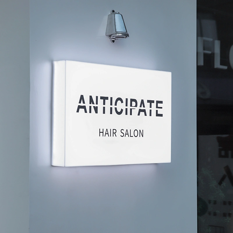 Customized Color LED Metal Exhibition Light Box with Double Side Acrylic Sign Display