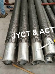 Continuous Helical HF Welded Finned Tubes , SA312 TP316 Heat Exchanger Fin Tube
