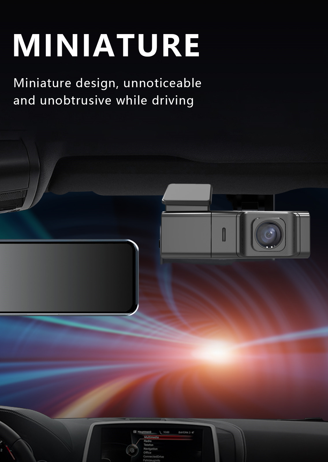 4K 2K Front And Rear Dual Blackbox DVR Dash Cam Camera Car Camcorder 170 Degree