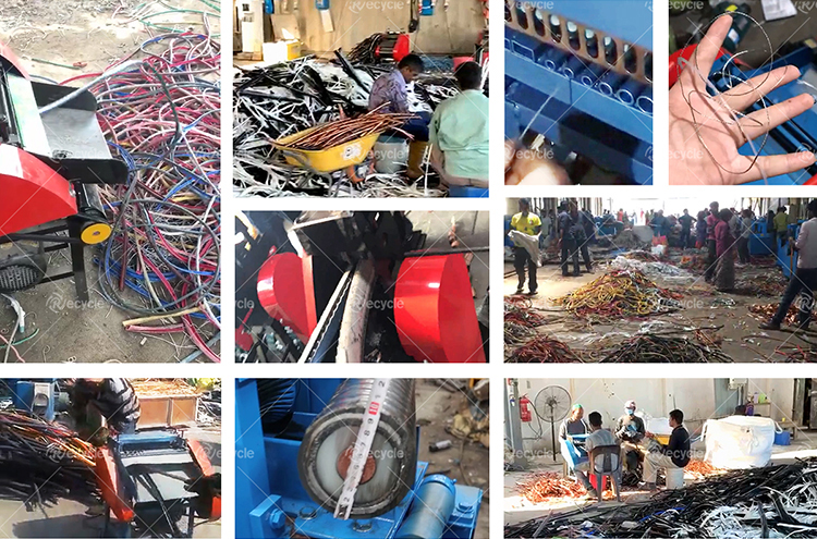 200-1000 Kg/d Capacity Professional Copper Wire Cable Peeling Machine with 99.99% Separation Rate