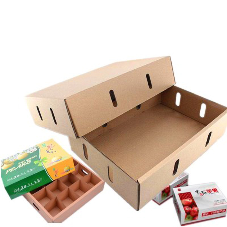 Dustproof Fruit Corrugated Paper Box With Handle Recycled Durable