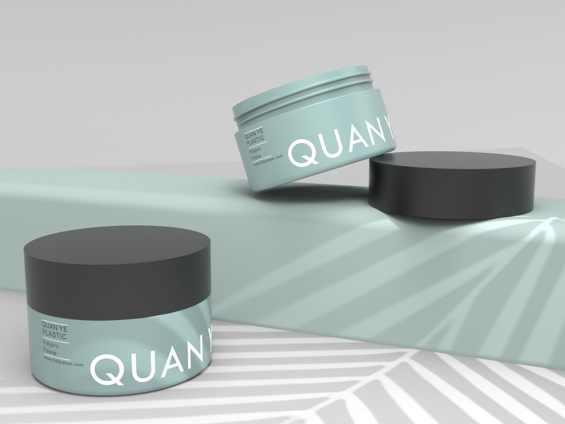 Round Hair Mask Container Plastic Cosmetic Jars 100ml Frosted Printing Logo ISO9001
