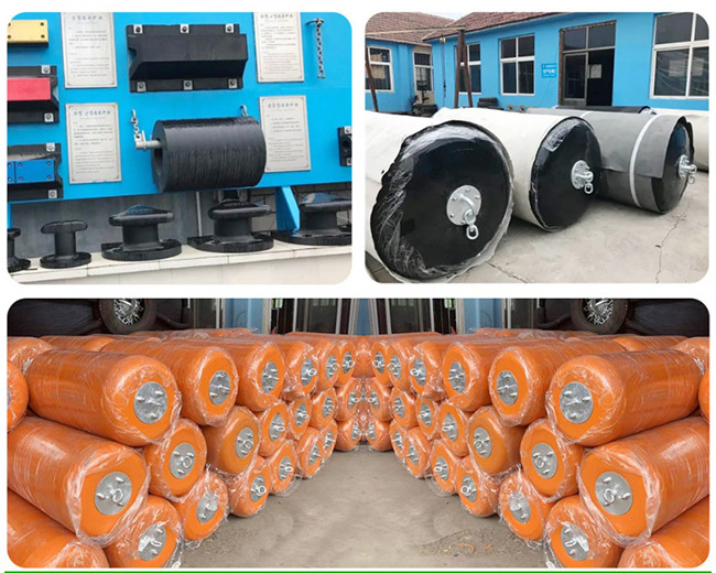 Cylindrical Navy Grey Floating Foam Fender For Ship Protection