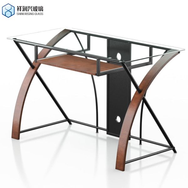 Rectangular Laminated and Float Glass Stair with Flat Polished Edge Work Technology