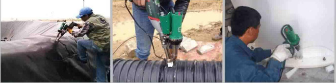 Double Heating SWT-NS600B Plastic Welder Gun HDPE Geomembrane Extrusion