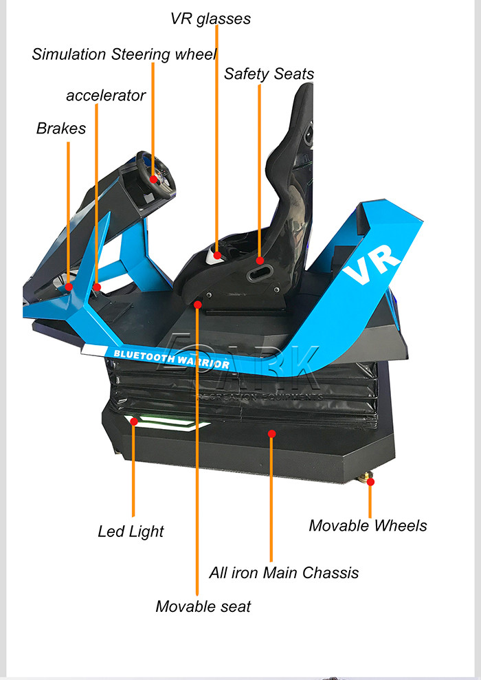Deepoon E3 9D VR Simulator , Malaysia Arcade Car Driving Game Machine