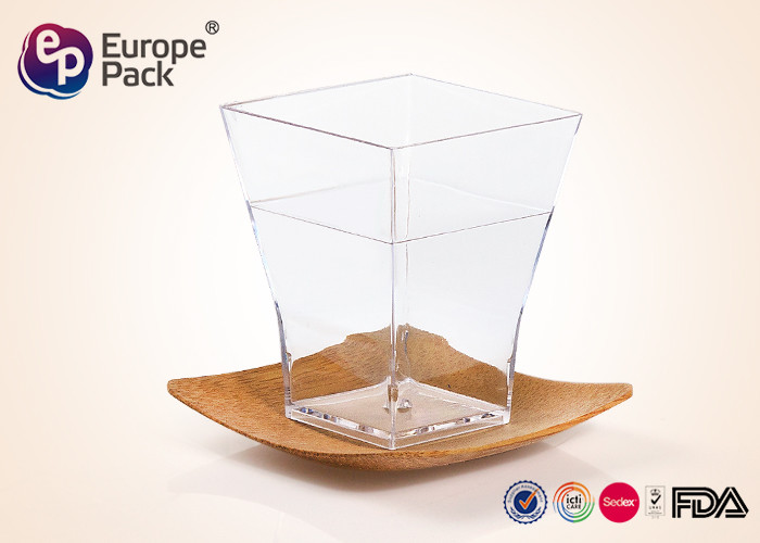 Transparent Plastic Square Cups 60ml