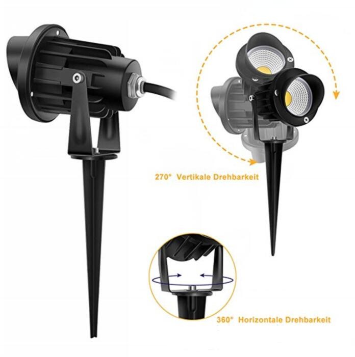 COB LED Garden Lights ，3000K Outdoor Yard Lights Have Driver Inside